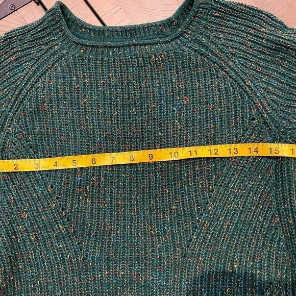 Style & Co. Ribbed Green Sweater W/Multi-Colors - Picture 5 of 7